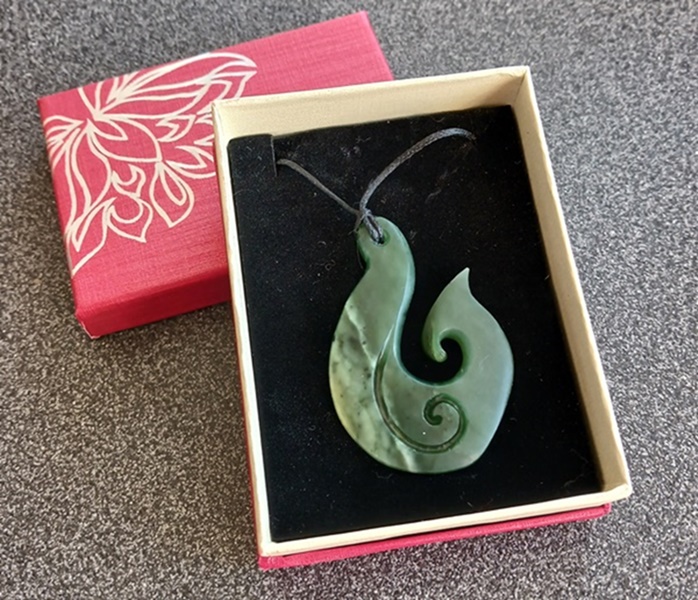 Pounamu carving hand made in New Zealand
